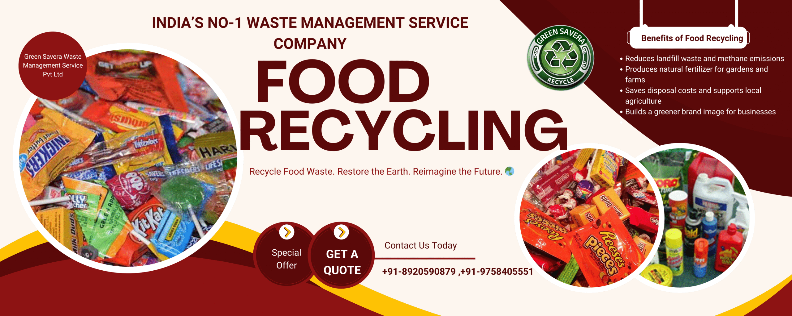 Green and White Modern Waste Disposal Services Outdoor Banner (14)